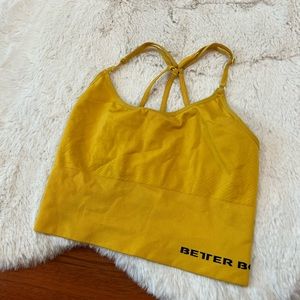 Better Bodies Astoria Seamless Sports Bra Yellow Size S